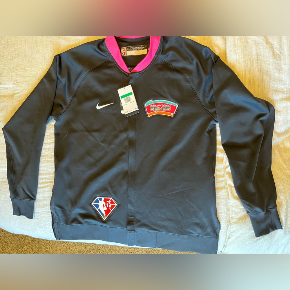 NBA Black and Pink Authentic Jacket